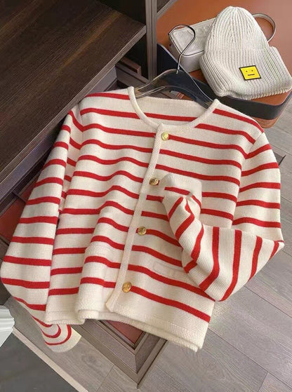 SophiesVest I Gestreifte Strickjacke für Frauen