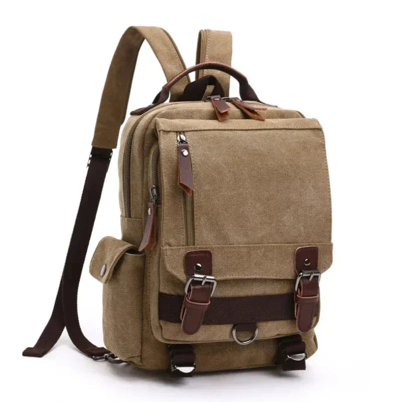 Thijs | Vintage Backpack - Große multifunktionale Reisetasche für Abenteurer