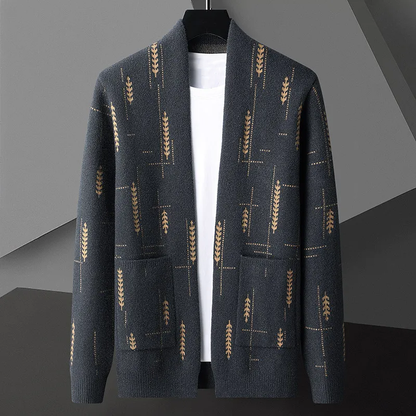 Strickjacke mit originellem Jacquardmuster