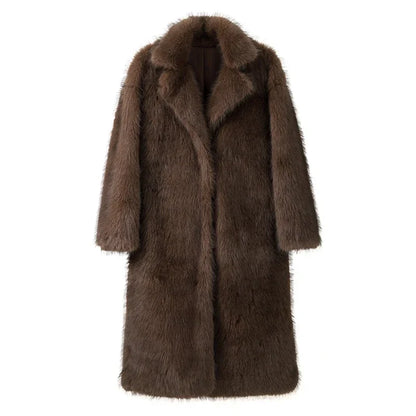 Jamie - eleganter langer Mantel aus Pelz