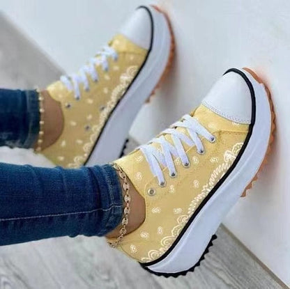 Schlupf-Sneaker Schnürer Plateauschuhe