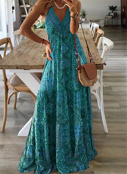Harriet - Maxikleid mit Boho-Print