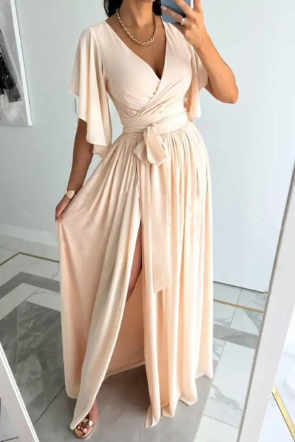 Fedelma -Elegantes Kleid mit V-Ausschnitt