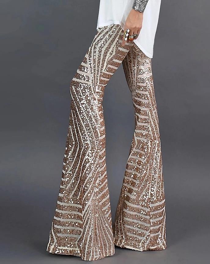 Gabrielle - Ausgestellte Pailletten-Hose