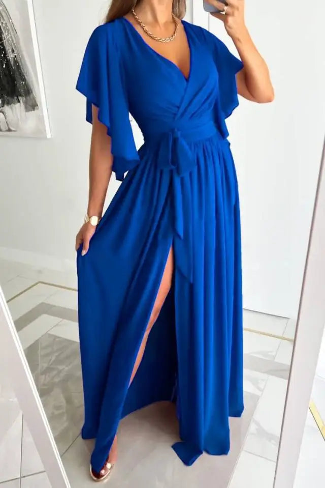 Fedelma -Elegantes Kleid mit V-Ausschnitt