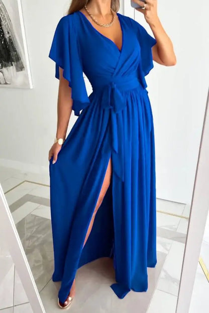 Fedelma -Elegantes Kleid mit V-Ausschnitt