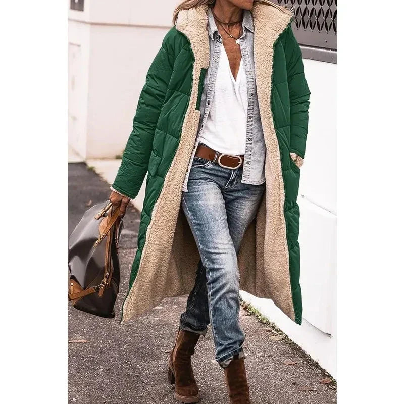 Emerald™ | Kuschelige Daunenjacke mit Lammfellfutter