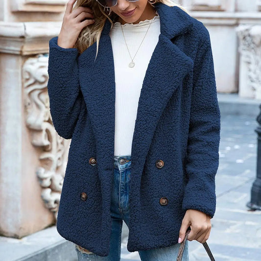 Kurze Teddyjacke | Braun - Flauschig und trendig
