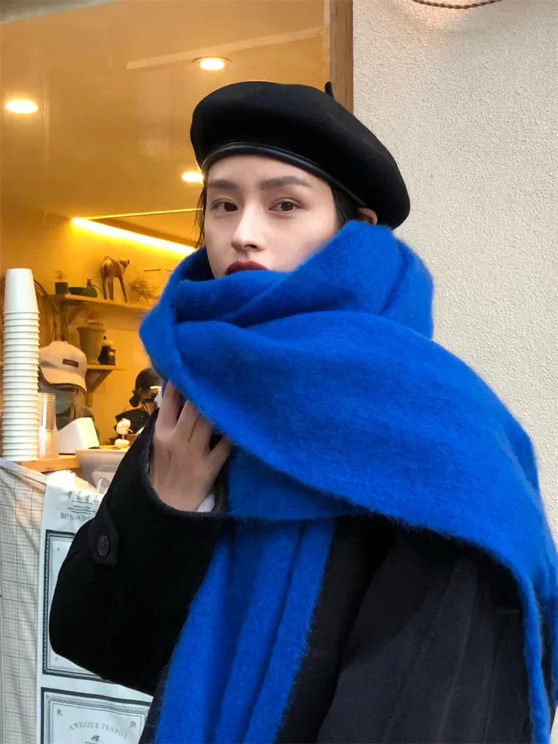 ChicWool | Feminine Thick Scarf - Warmer Winterschal mit Fransen