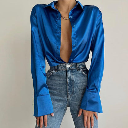 WijnandasBlouse I Satinbluse für Frauen