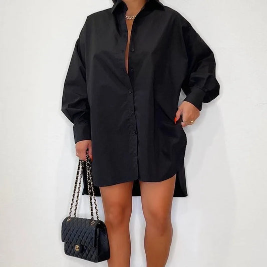 Anita - Schlichtes legeres Hemdkleid mit Knöpfen
