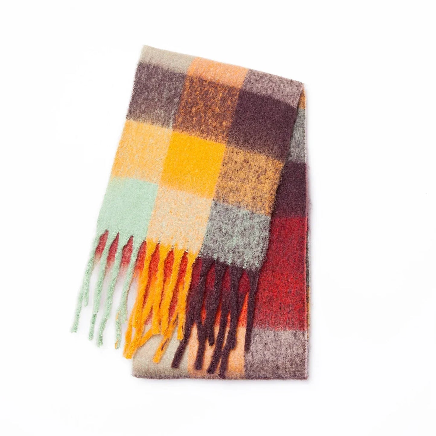 Scarvello | Dicker warmer Kaschmir-Regenbogen-Schal