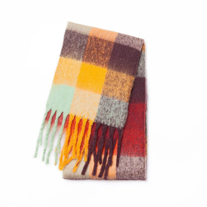 Scarvello | Dicker warmer Kaschmir-Regenbogen-Schal