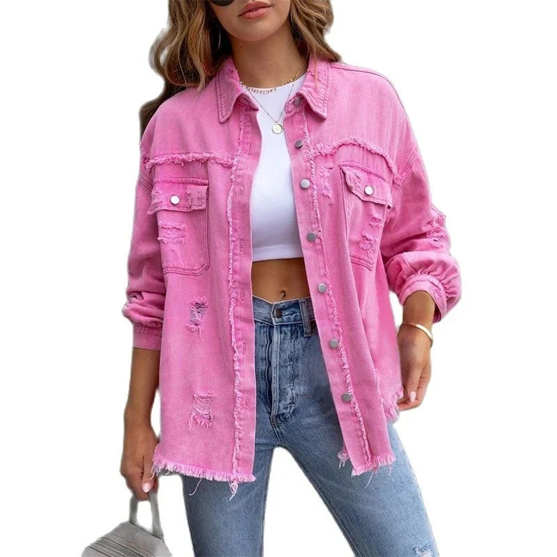 Daisy - lässige Jeansjacke in Übergröße