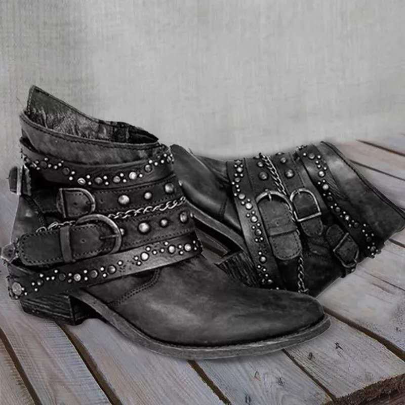 Stiefel mit Vintage-Absatz - Annmarie