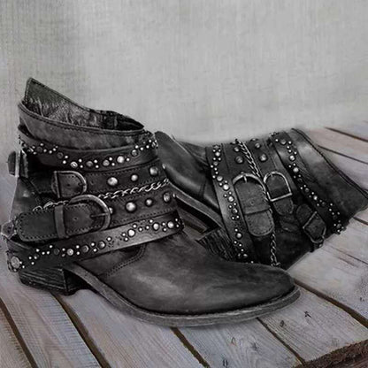Stiefel mit Vintage-Absatz - Annmarie