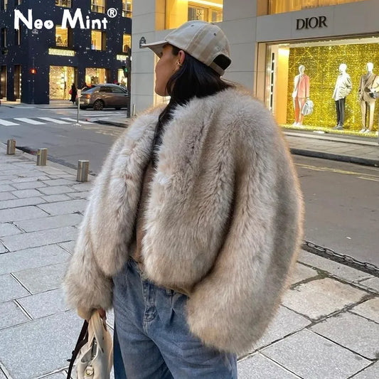 Mila | Kurzer Damenmantel aus Kunstfell – schick und bequem