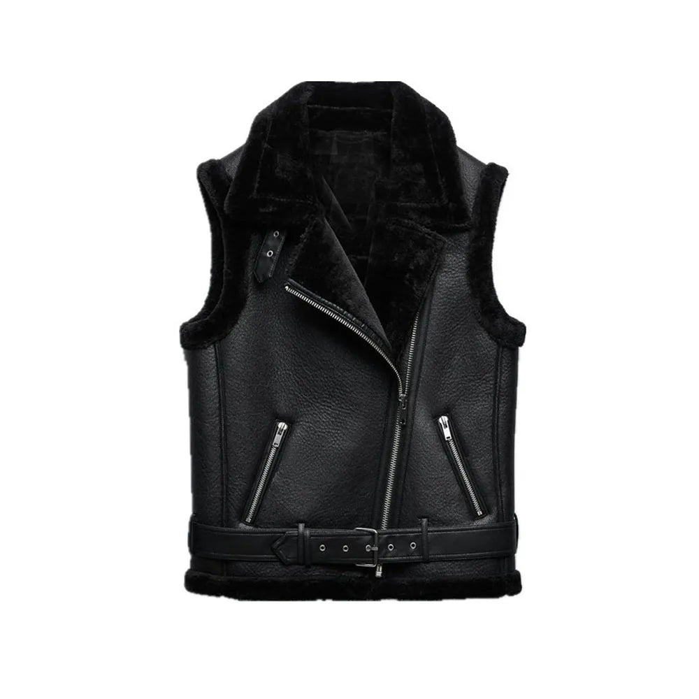 Amelia Leather Bodywarmer | Warm & Trendy