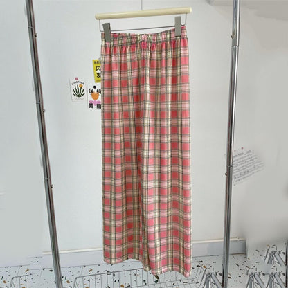 Paola-Hose - Karierte Damenhose mit hohem Bund für einen trendigen und lässigen Look