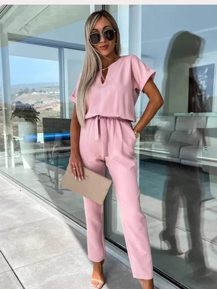 Jumpsuit - Relaxed Fit - Mit Bund - Perfekt für festliche Anlässe