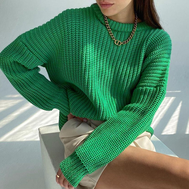Lora - Eleganter Herbstpullover aus Rippstrick für Frauen
