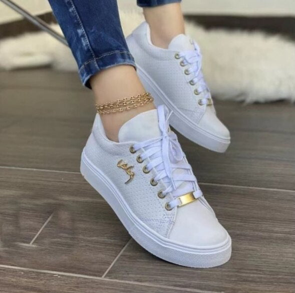 Frauen runde Zehe Plattform lässig Gummi Schuhe