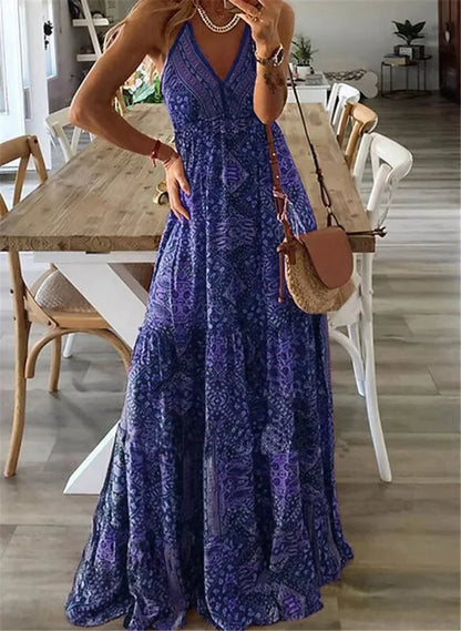 Harriet - Maxikleid mit Boho-Print