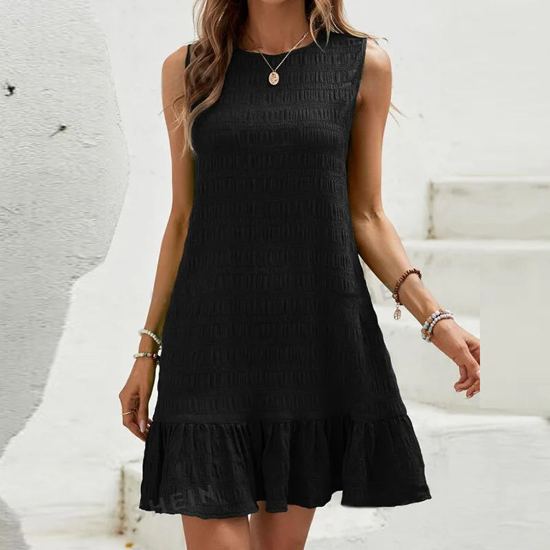 Amparo - Gesmoktes Kleid mit Rüschen