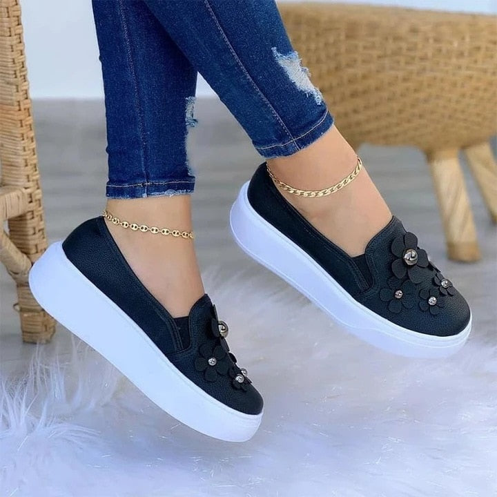 Frauen Casual Blume Schuhe Turnschuhe