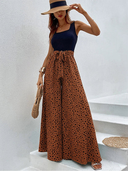 Camille - Jumpsuit mit weitem Bein und Polka-Dot-Druck