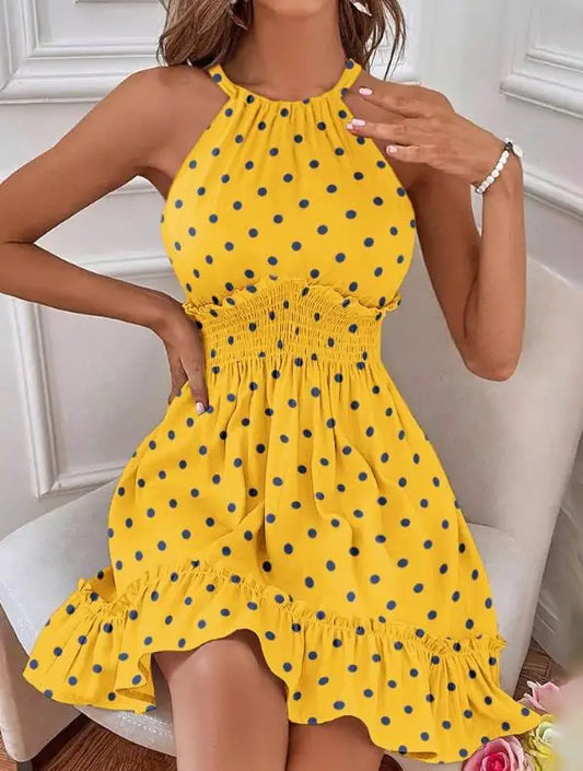 Agnes - Sexy ärmelloses Freizeitkleid im Neckholder-Stil