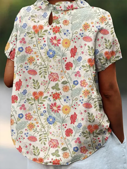 Bluse mit Blumendruck für Frauen