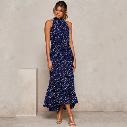 Sia - Neckholderkleid mit Tupfen