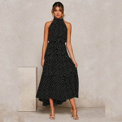 Sia - Neckholderkleid mit Tupfen