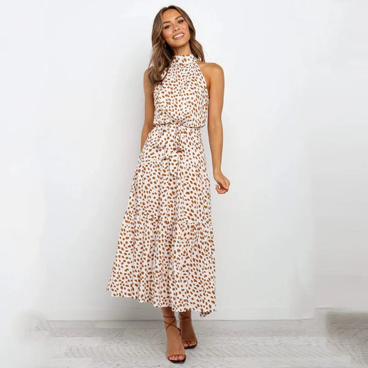 Sia - Neckholderkleid mit Tupfen