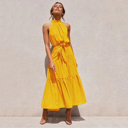 Sia - Neckholderkleid mit Tupfen
