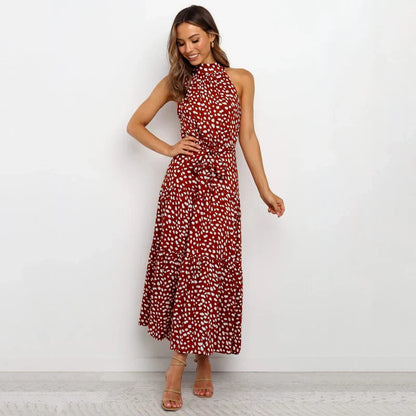 Sia - Neckholderkleid mit Tupfen