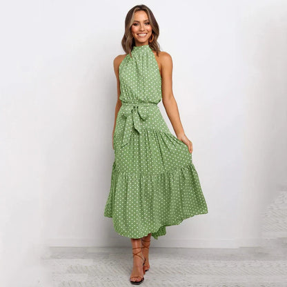 Sia - Neckholderkleid mit Tupfen