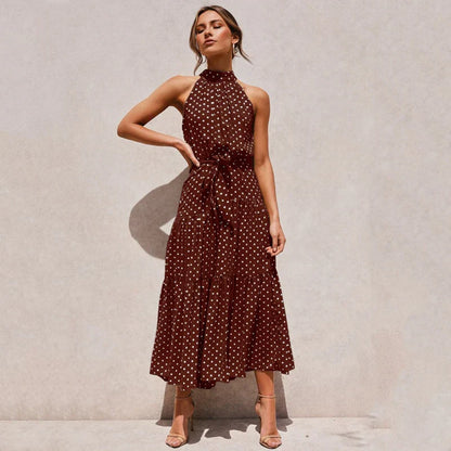 Sia - Neckholderkleid mit Tupfen