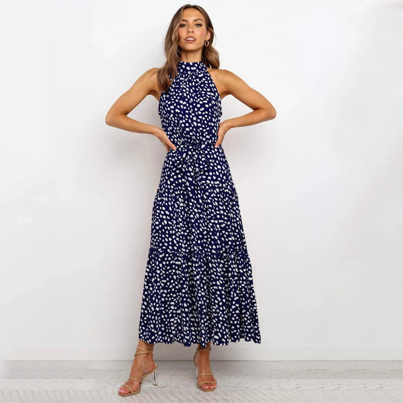 Sia - Neckholderkleid mit Tupfen
