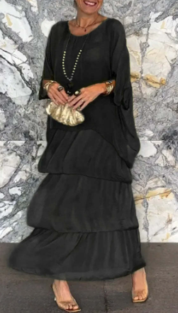 Sithi - Elegantes Maxikleid mit V-Ausschnitt