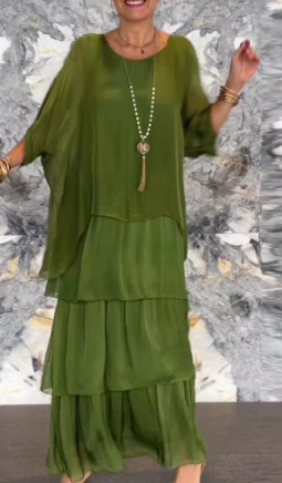 Sithi - Elegantes Maxikleid mit V-Ausschnitt