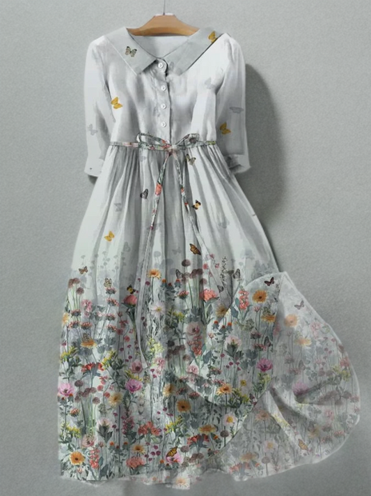 Alesha - Taschenkleid im Vintage-Stil mit Blumen