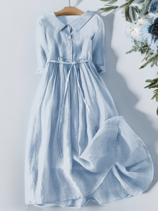 Baumwollkleid Harper: literarisch schlichte Eleganz