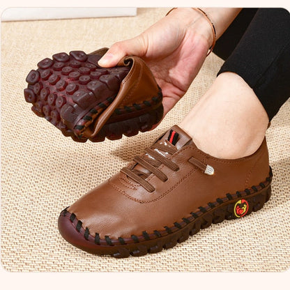 Damen Leder weichen Boden flache Schuhe