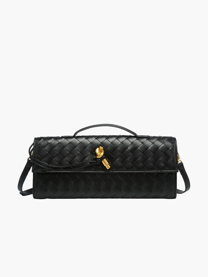 Arviel | Luxuriöse gewebte Handtasche mit Gold-Verschluss
