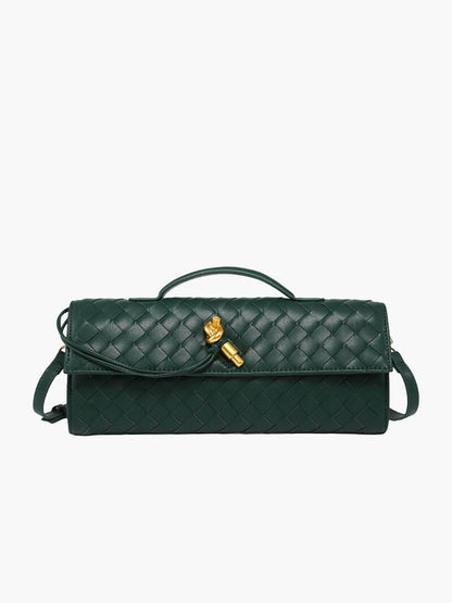 Arviel | Luxuriöse gewebte Handtasche mit Gold-Verschluss