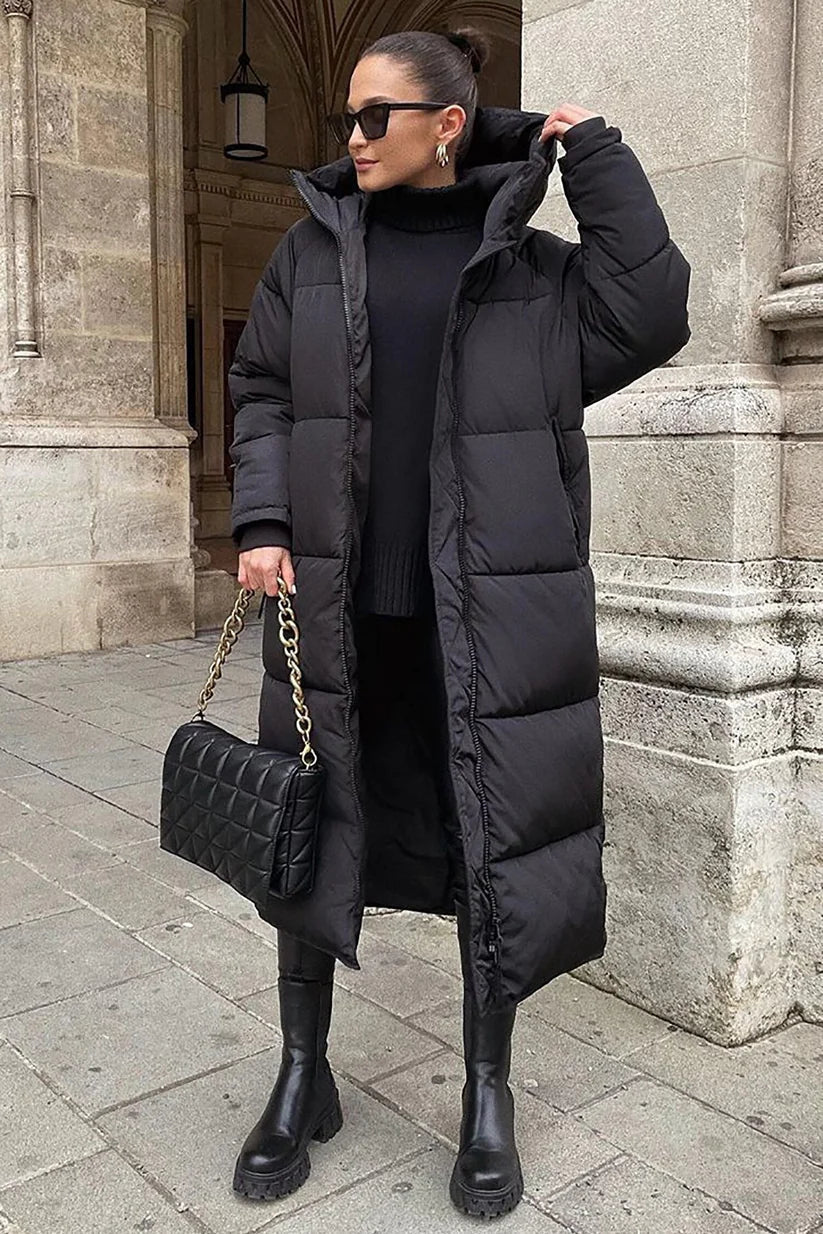 Sophie - langer puffer-wintermantel