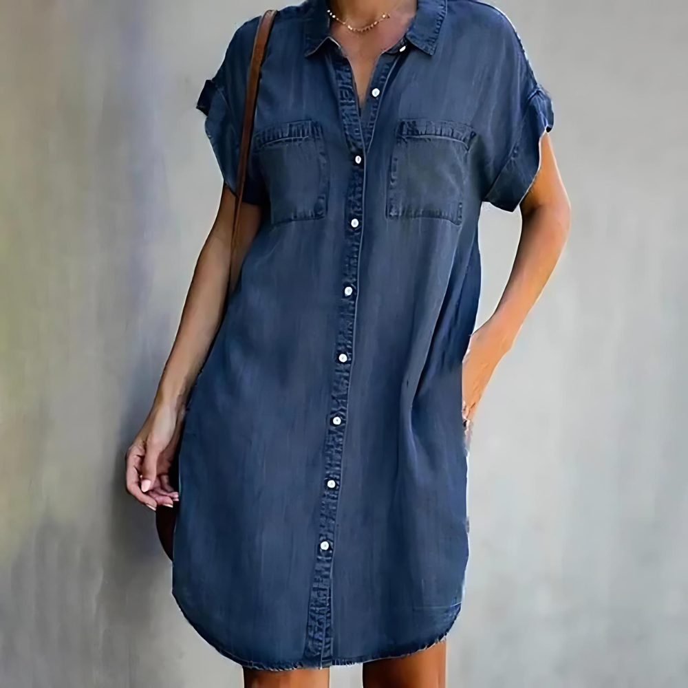 Manon : Elegantes Kleid aus Denim