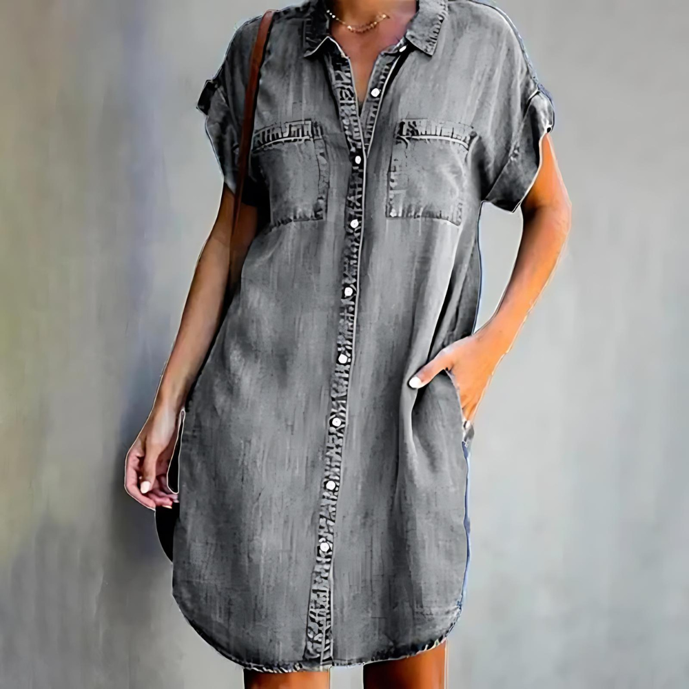 Manon : Elegantes Kleid aus Denim